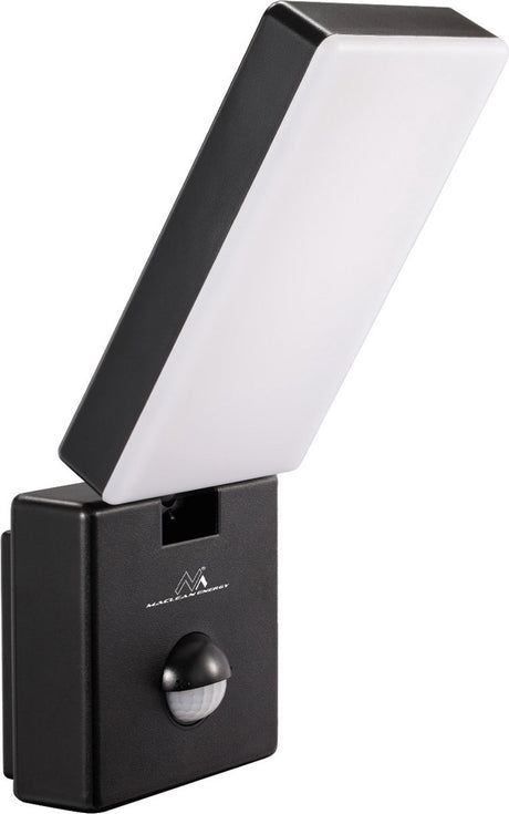 Maclean - lampa zewnętrzna LED z czujnikiem ruchu PIR - 10w - 800lm - 4000k - ip65 - czarna - mce516 b