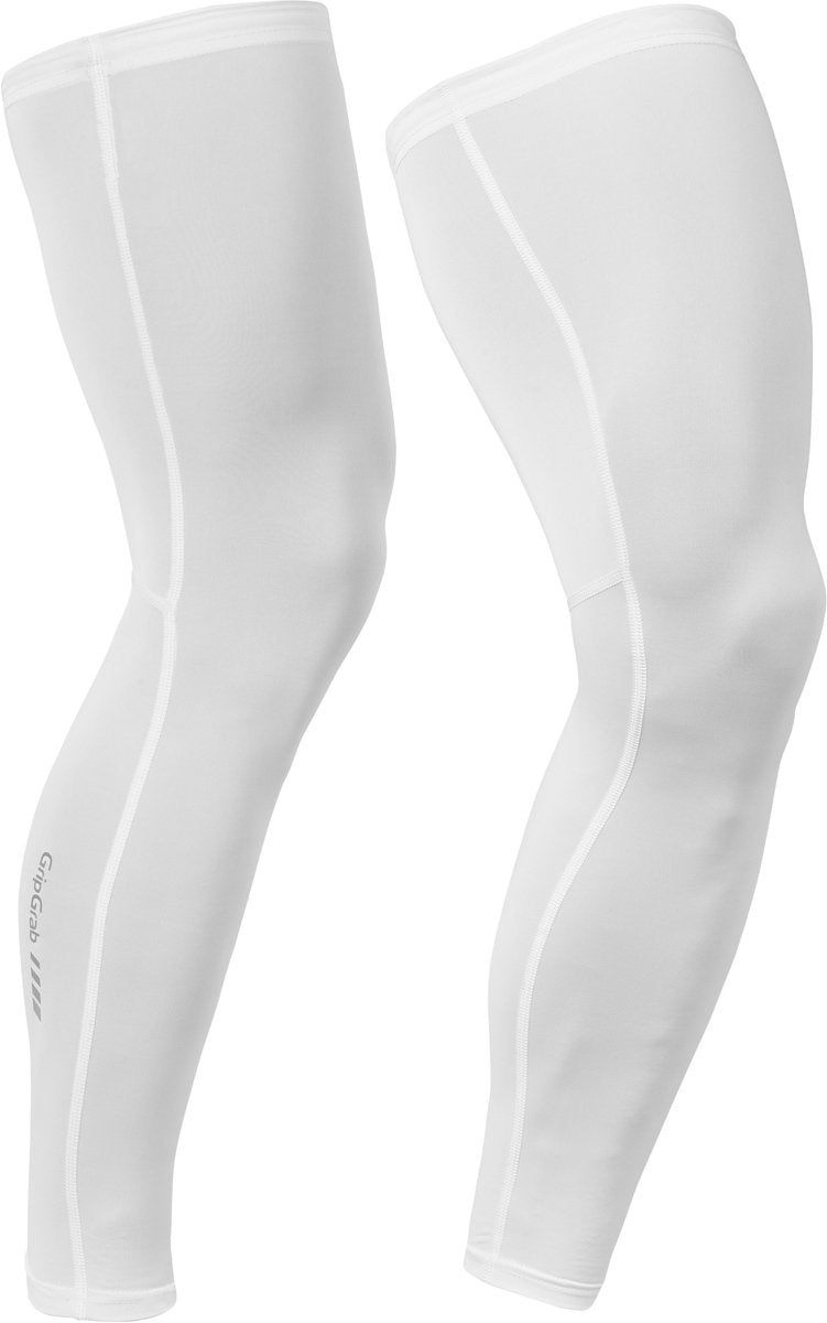 Gripgrab - Ocieplacze na nogi UPF 50+ UV Protect letnie rowerowe rękawy na nogi z ochroną UV - unisex - białe