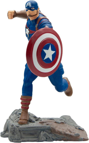 Bullyland 11335 – figurka do zabawy i figurka kolekcjonerska Kapitan Ameryka z filmu Avengers, ok. 11 cm – realistyczne i bogate w szczegóły – idealne jako figurka na tort i drobny upominek dla dzieci od 3 lat.