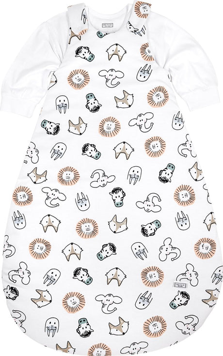 Śpiwór dziecięcy Meyco Baby Animal okrągły dwuczęściowy - wielokolorowy - 74 80 - 2,5 tog