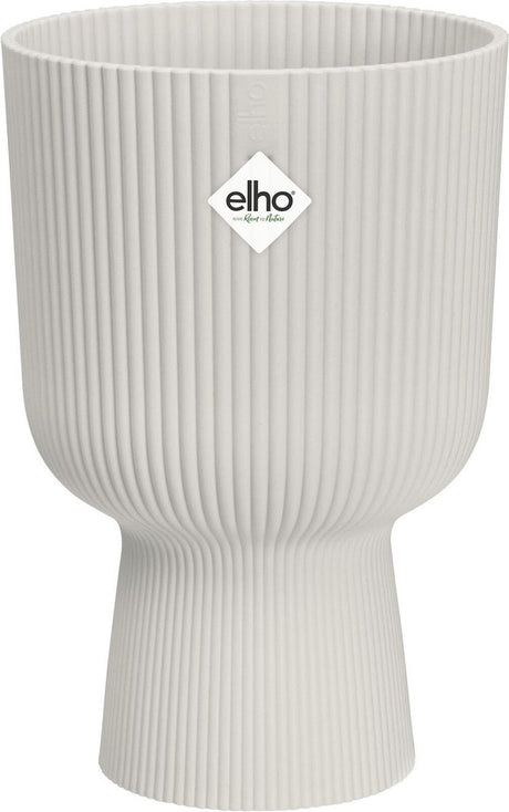 Elho vibes składane coupe 14 - doniczka do użytku w pomieszczeniach - 100% plastiku pochodzącego z recyklingu - ø 13,9 x wys. 21,0 cm - jedwabiście biały
