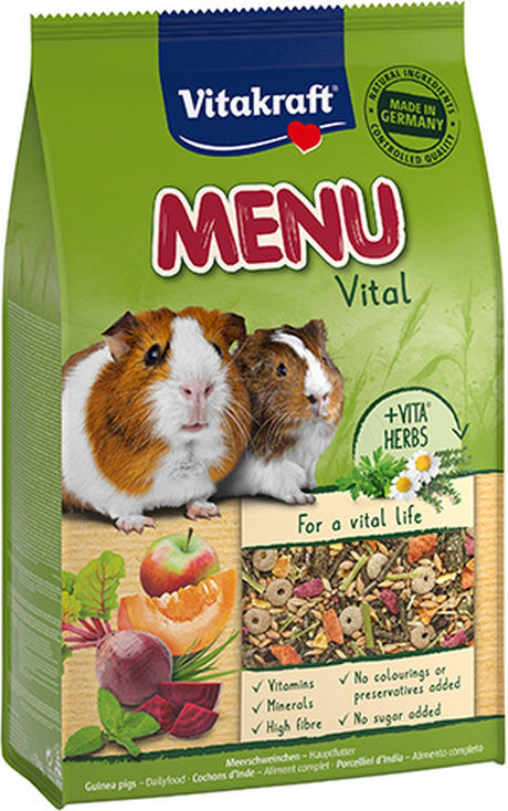 Vitakraft - menu Vital - karma dla świnek morskich - kompletna karma dla świnek morskich - 3 kg