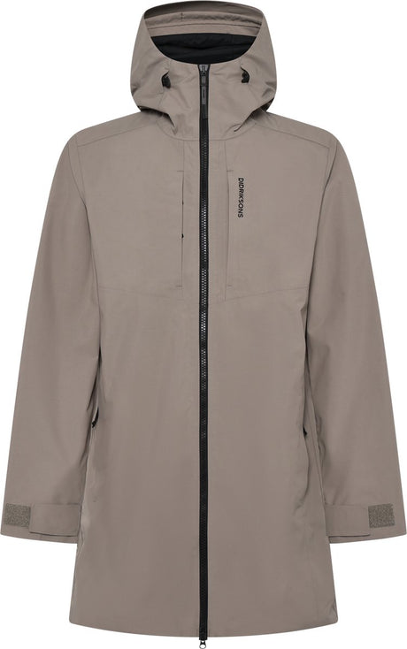 Kurtka outdoorowa unisex Didriksons sören usx parka - popielaty brąz