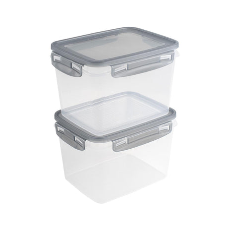 Zestaw zamrażarek Sunware Club Kitchen z klipsami, 2 sztuki, 1,9 l, przezroczysty, szary