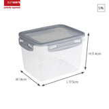 Zestaw zamrażarek Sunware Club Kitchen z klipsami, 2 sztuki, 1,9 l, przezroczysty, szary