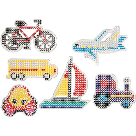 Firma Creativ https: www.cchobby.nl płyta bazowa-samochód-samolot-łódź-traktor-autobus-i-rower-rozmiar-9x9-5-11x16-cm-średni-6-części-1-pudełko