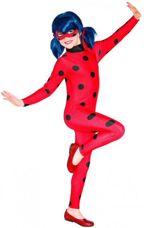 Rubies rubie's verkleedpak miraculous ladybug meisjes rood maat 122 - 128 122 128