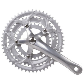 Potężny mechanizm korbowy Race 3 x 8 rzędów 30 42 52t aluminium - srebrny