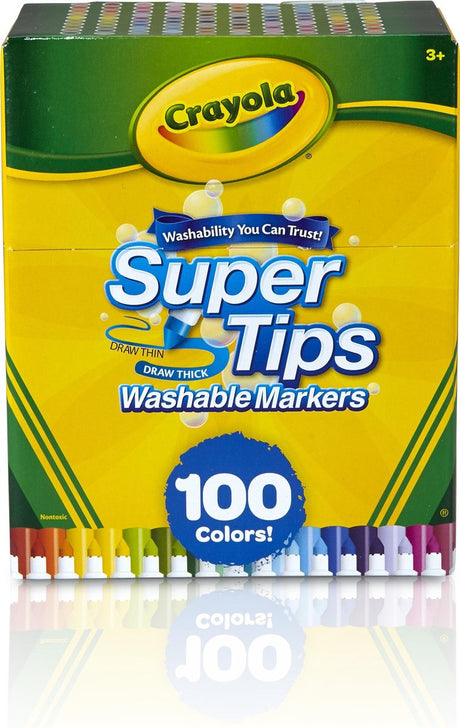 Crayola - super końcówki - pisaki - 100 zmywalnych pisaków - dla dzieci