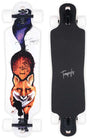 longboard Fox 82,5x21,5 cm drewno biały czarny