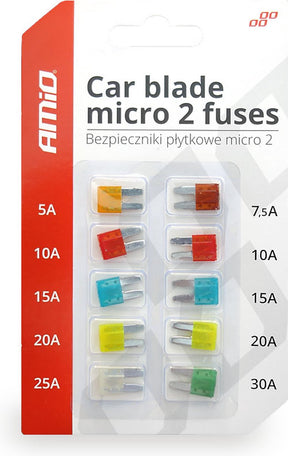 Amio micro 2 bezpiecznik 10 sztuk w blistrze