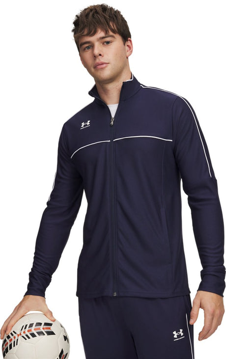 Męska kamizelka sportowa Under Armour M Challenger Track Jacket-blu - granatowy - biały