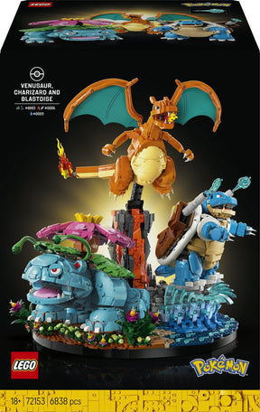 Lego Pokémon Venusaur, Charizard i Blastoise – 72153
