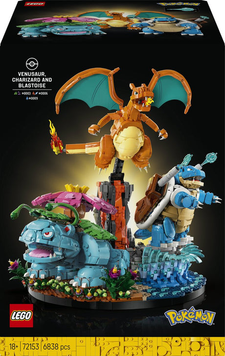 Lego Pokémon Venusaur, Charizard i Blastoise – 72153