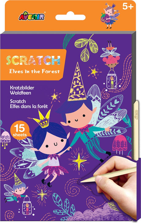 Książka z rysunkami Avenir a5 - elfy w lesie - 15 stron - kreatywna zabawa - 5+