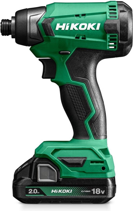 Hikoki wh18dawcz | akumulatorowa wkrętarka udarowa | 18 v | 140 nm | 1 4 | 2 x akumulator 2,0 ah + ładowarka | w plastikowej obudowie wh18dawcz
