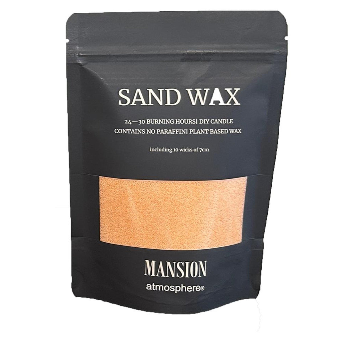 Mansion atmosfera wosk piaskowy pomarańczowy 200g worek strunowy z 10 knotami