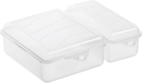 Pudełko na drugie śniadanie Rotho 1,05+0,55l przezroczyste