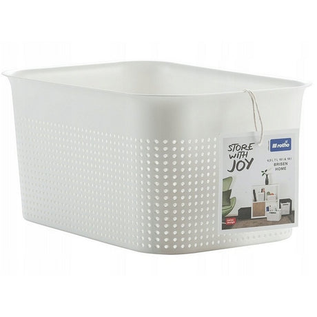 Kosz do przechowywania Rotho Brisen 26,2x18x13 cm 4,5 l biały