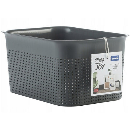 Kosz do przechowywania Rotho Brisen 26,2x18x13 cm 4,5 l, antracyt