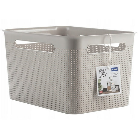Kosz do przechowywania Rotho Brisen 36x26,2x21,1 cm 16 l cappuccino