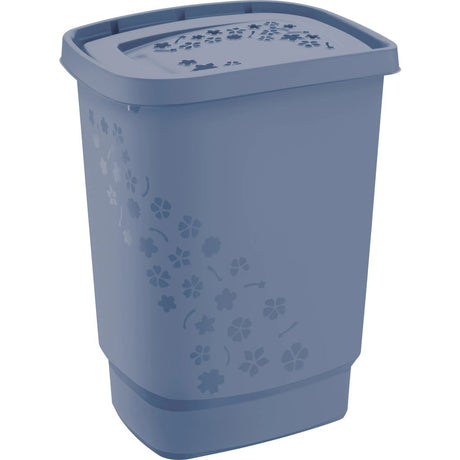 Kosz na bieliznę Rotho Flowers 44,7x34,7x60,5 cm 55l Horizon Blue