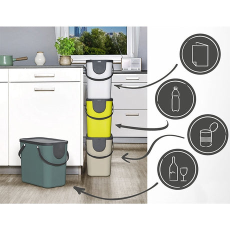 Separatory odpadów Rotho albula - wolne od bpa - 25l - białe