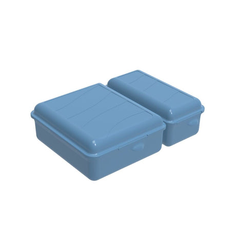 Pudełko na drugie śniadanie Rotho 1,05+0,55l, Horizon Blue
