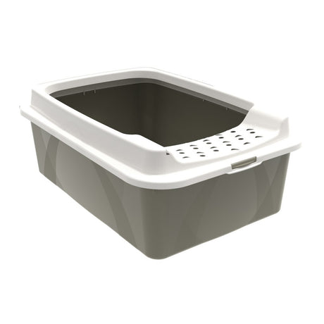 Kuweta Rotho Eco Bonnie z wejściem od góry z piaskiem w kolorze cappuccino