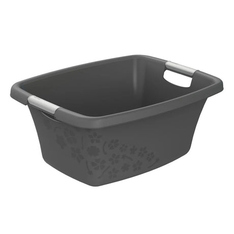 Kosz na bieliznę Rotho Flowers 25l, antracyt