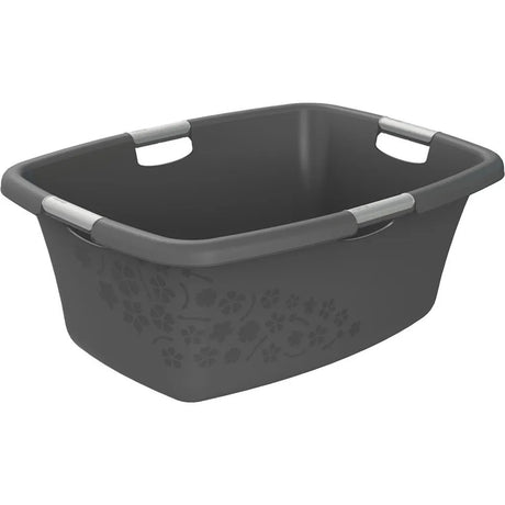 Kosz na bieliznę Rotho Flowers 50l, antracyt