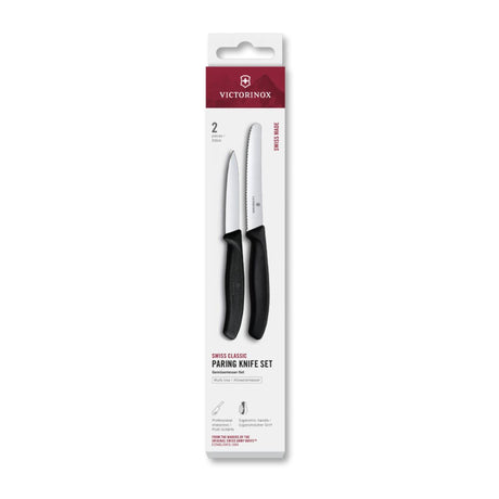 Nóż stołowy Victorinox do obierania, 2 szt., czarny