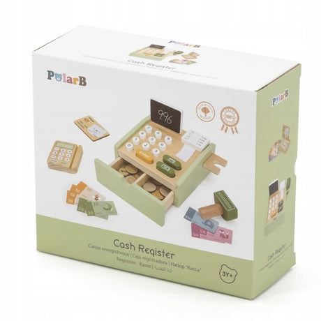 Zabawkowa kasa fiskalna Polarb ® drewniana