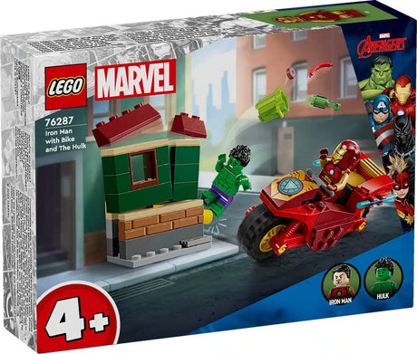Lego Super Heroes 76287 Iron Man z motocyklem i hulk