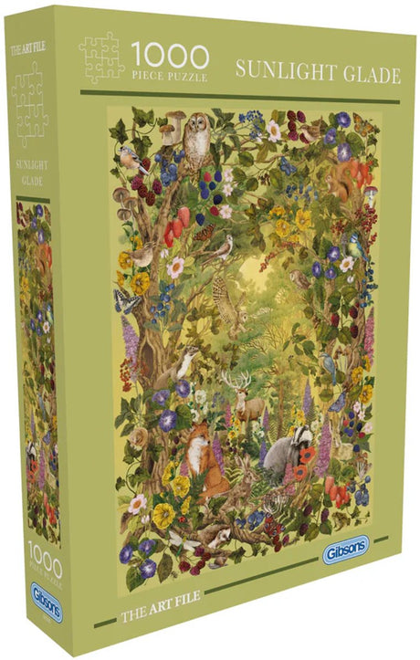 Gibsons - otwarcie słonecznego lasu (plik graficzny polana światła słonecznego) - plik graficzny - 1000 elementów - 49×68cm - układanka dla dorosłych