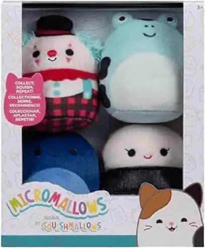 Squishmallows Micromallows oryginalna pluszowa przytulanka (4 sztuki) 6 cm