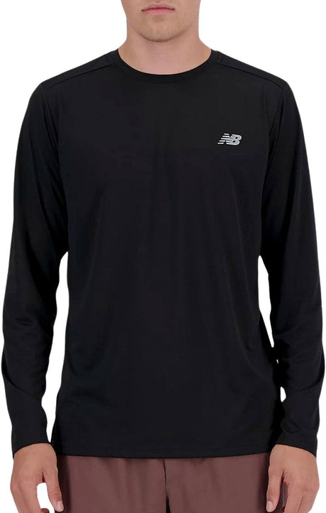 Męski sweter sportowy New Balance Sport Essential z długim rękawem - czarny