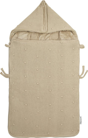Meyco baby mini knots voetenzak - sand - 40x82cm