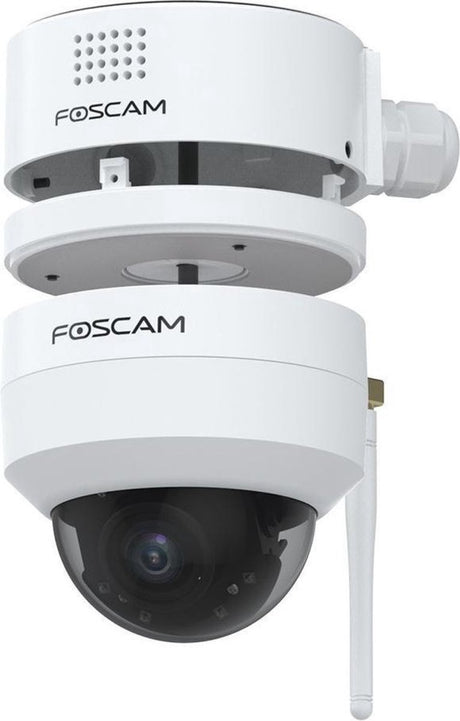 Foscam fabd4-w puszka przyłączeniowa - wodoodporna puszka przyłączeniowa do kamery zewnętrznej d4z ptz - puszka kablowa - zabezpieczenie kabla - płyta montażowa kamery - wbudowany głośnik - do użytku na zewnątrz - biały