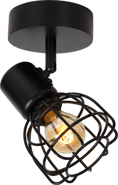 Lucide filox - reflektor sufitowy (lampa sufitowa) - ø 10 cm - 1xe14 - czarny
