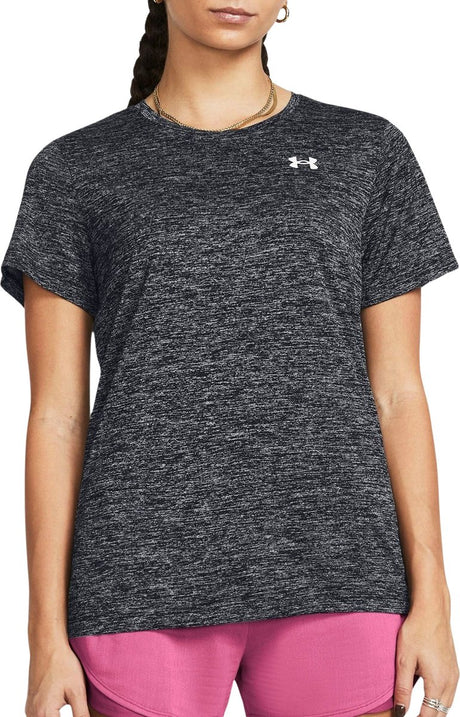 Damska koszulka sportowa Under Armour tech ssc - twist - czarno - biała