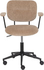 Woood brint bureaustoel met armleuning - zand - 87x62x63