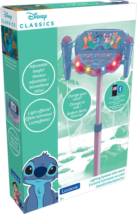 Lexibook - Disney Stitch - bt mikrofon stojący z 2 mikrofonami