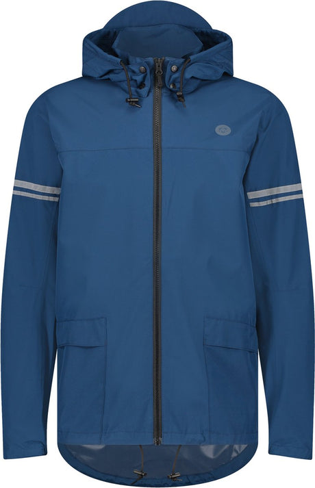 Agu original regenjas uniseks waterdicht - teal blauw - waterkolom 5.000 mm - afneembare capuchon - inclusief opbergtasje 2xl