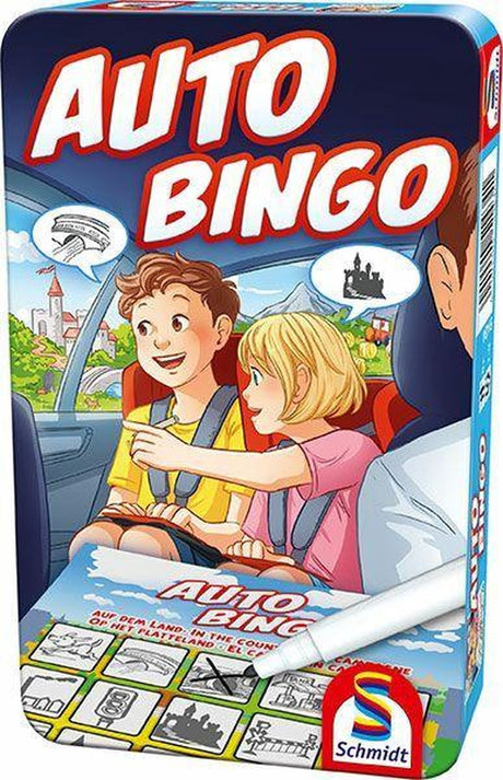 Schmidt ® - bingo samochodowe - gra podróżnicza - gra polegająca na szukaniu w drodze - gra dla dzieci - od 5 lat - 1-3 graczy