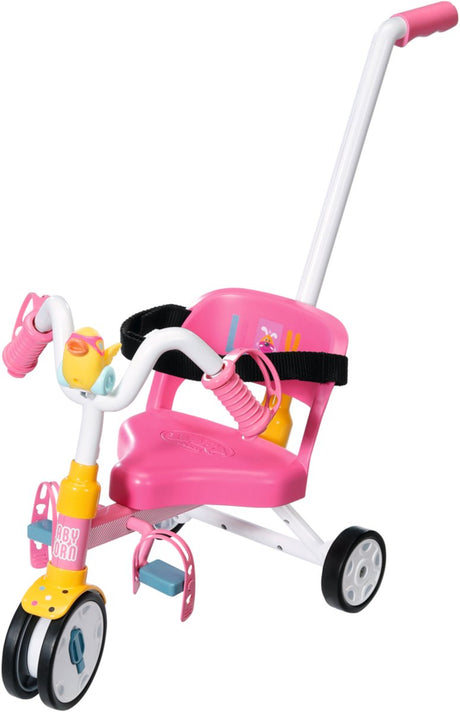 Zestaw rowerowy dla lalek Baby Born - trójkołowy - różowy