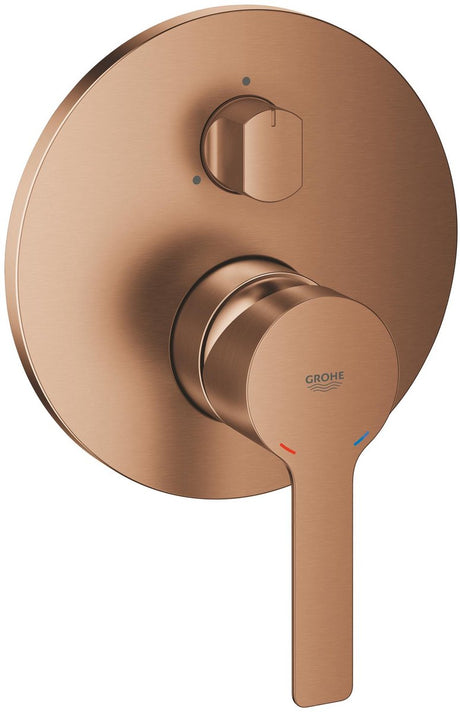 Grohe lineare nowy 3-drożny zestaw przełączający - wbudowany - jedwabny ruch 46 mm - szczotkowany ciepły zachód słońca