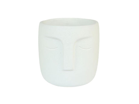 Hbx naturalna doniczka Dongo ø15,5xh14,8cm biała