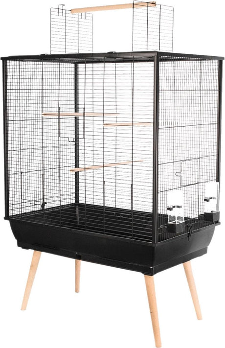 Klatka dla ptaków Zolux neo darwin - budki dla ptaków - czarna - 78 x 48 x 112 cm