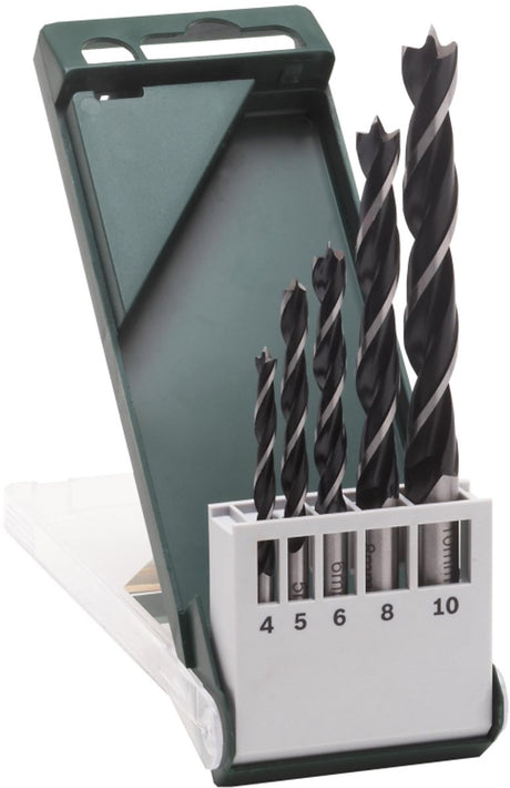 Bosch - 5-częściowy zestaw wierteł krętych do drewna 4,0; 5,0; 6,0; 8,0; 10,0 mm